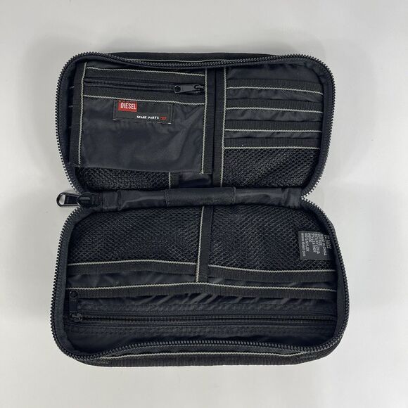 Diesel Vintage Travel Cosmetic Toiletry Black Bag - Picture 4 of 6